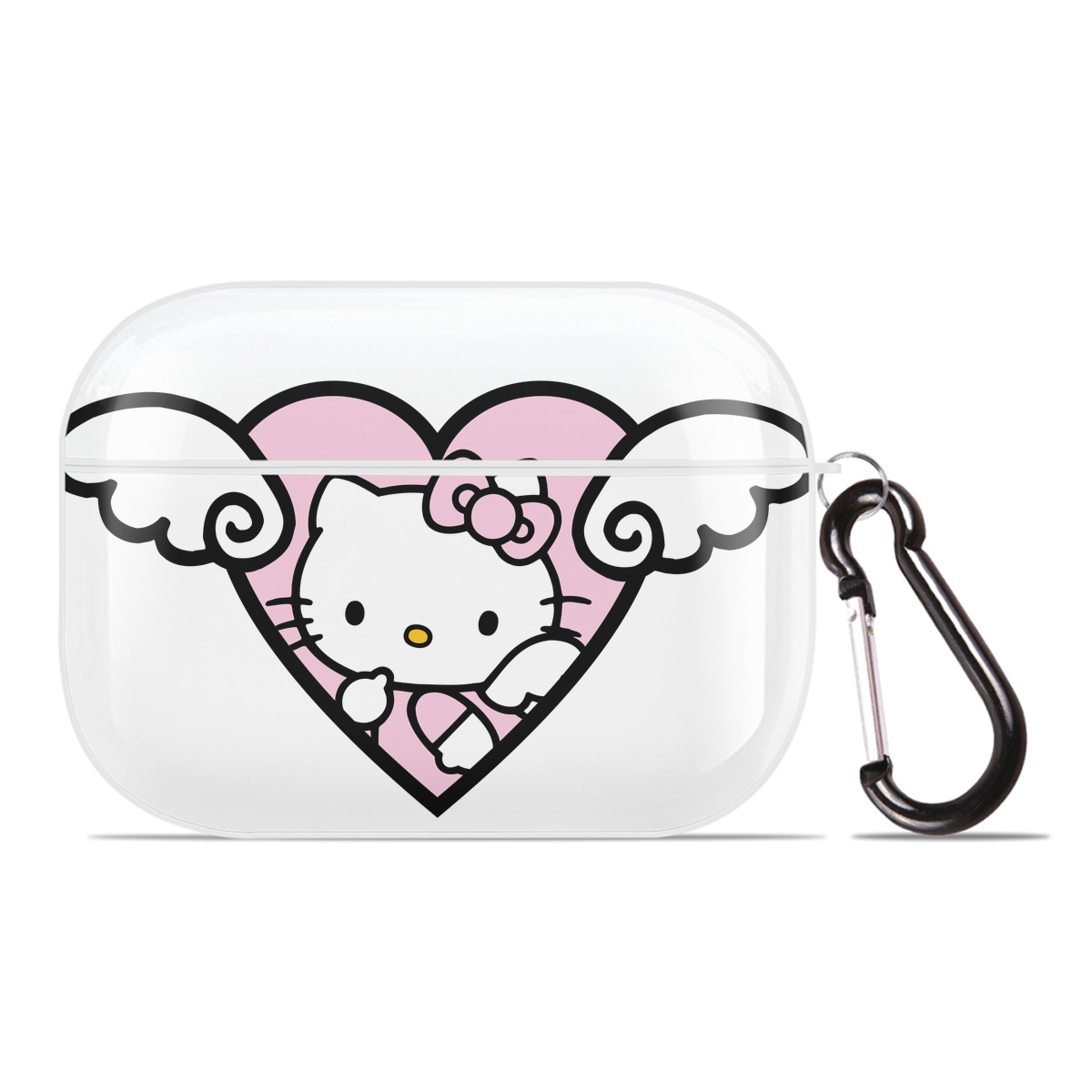 （画像用） Hello Kitty ハローキティ 【AirPods Pro用】ハードシェル保護ケース 耐衝撃・防指紋・カラビナ付き商品仕様