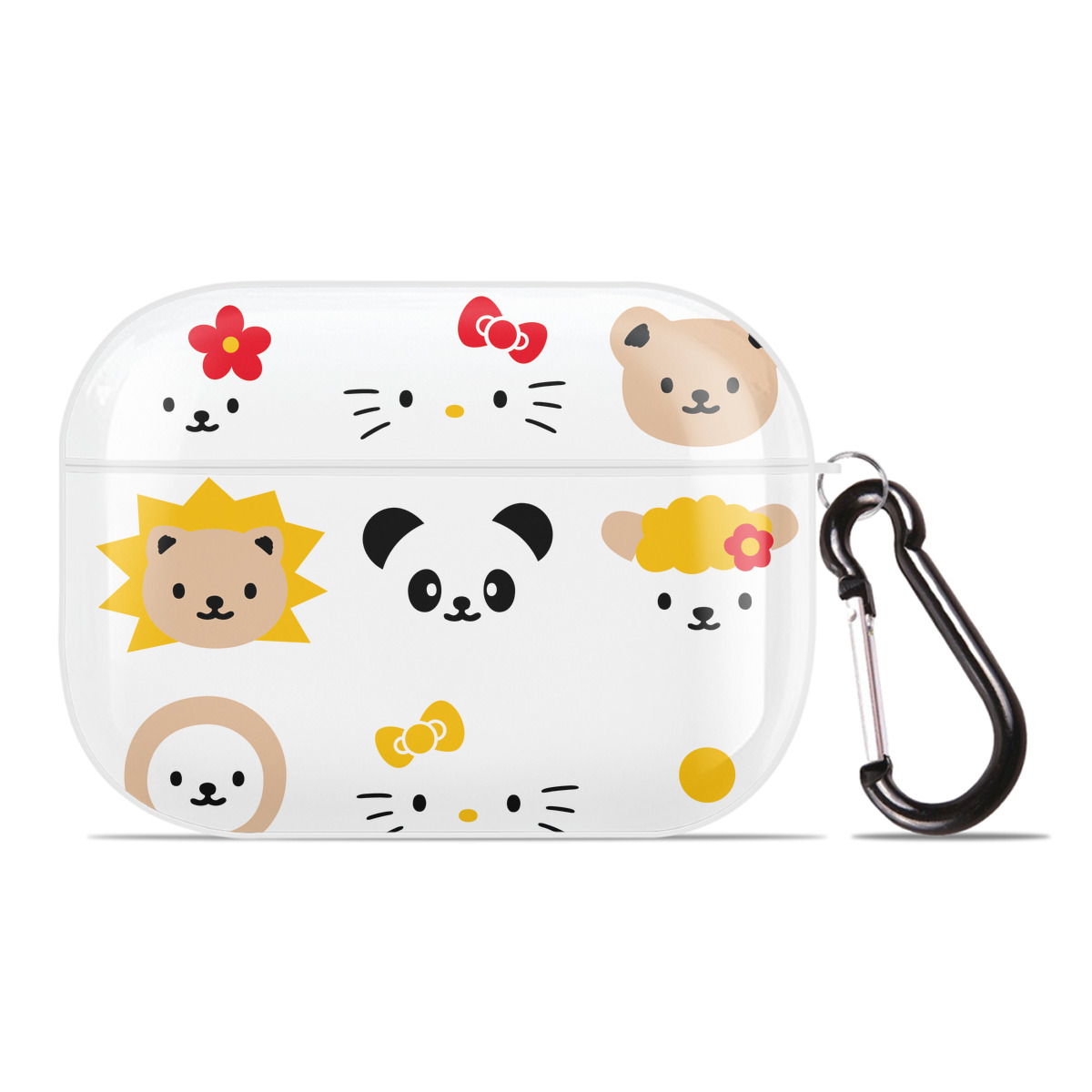 （画像用） Hello Kitty ハローキティ 【AirPods Pro用】ハードシェル保護ケース 耐衝撃・防指紋・カラビナ付き商品仕様