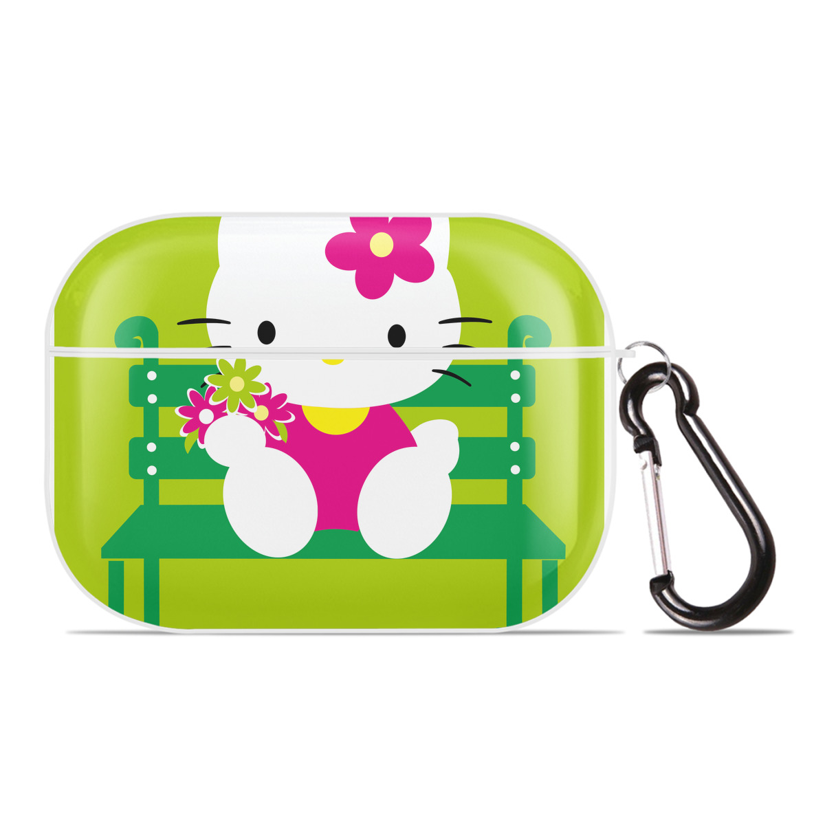 （画像用） Hello Kitty ハローキティ 【AirPods Pro用】ハードシェル保護ケース 耐衝撃・防指紋・カラビナ付き商品仕様
