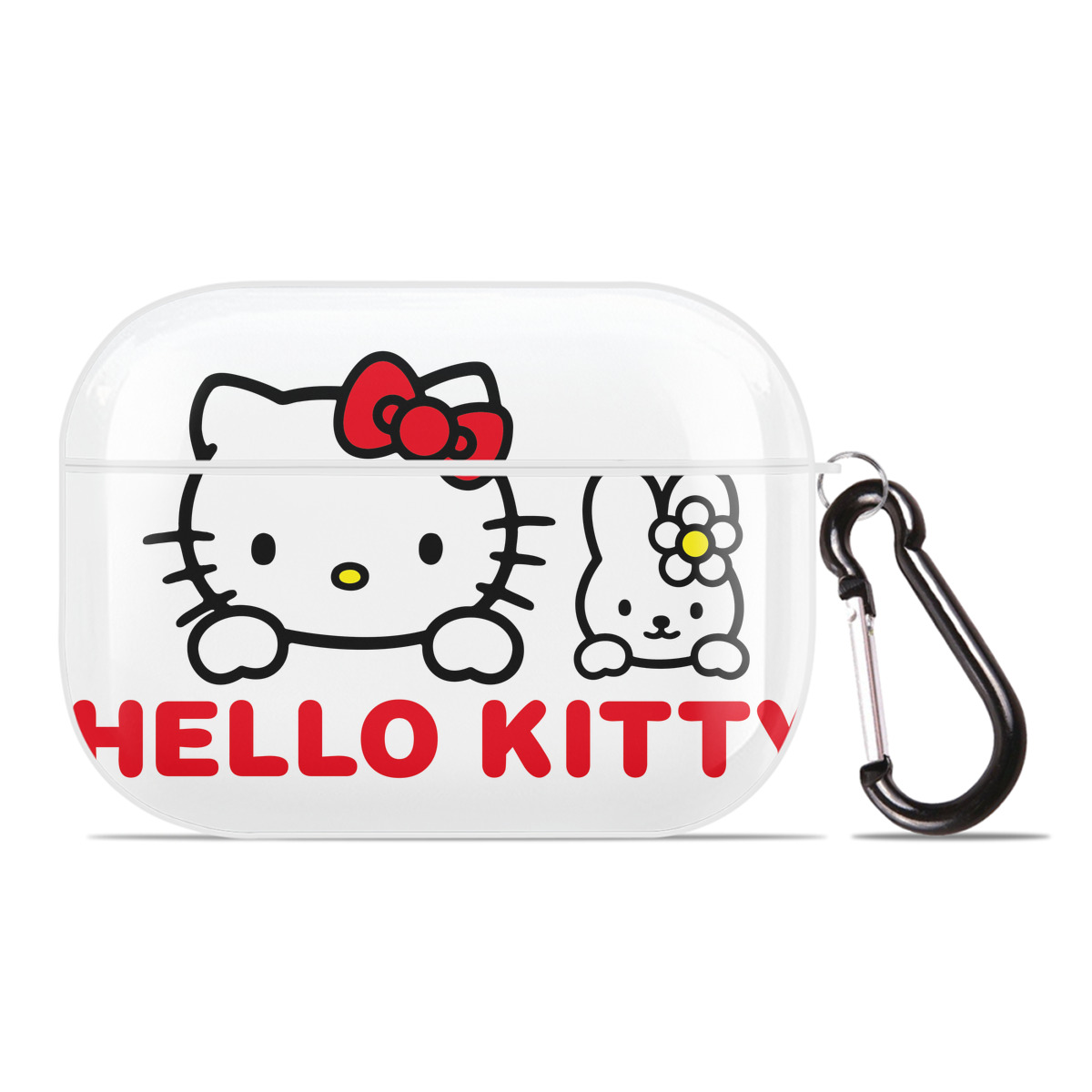 （画像用） Hello Kitty ハローキティ 【AirPods Pro用】ハードシェル保護ケース 耐衝撃・防指紋・カラビナ付き商品仕様