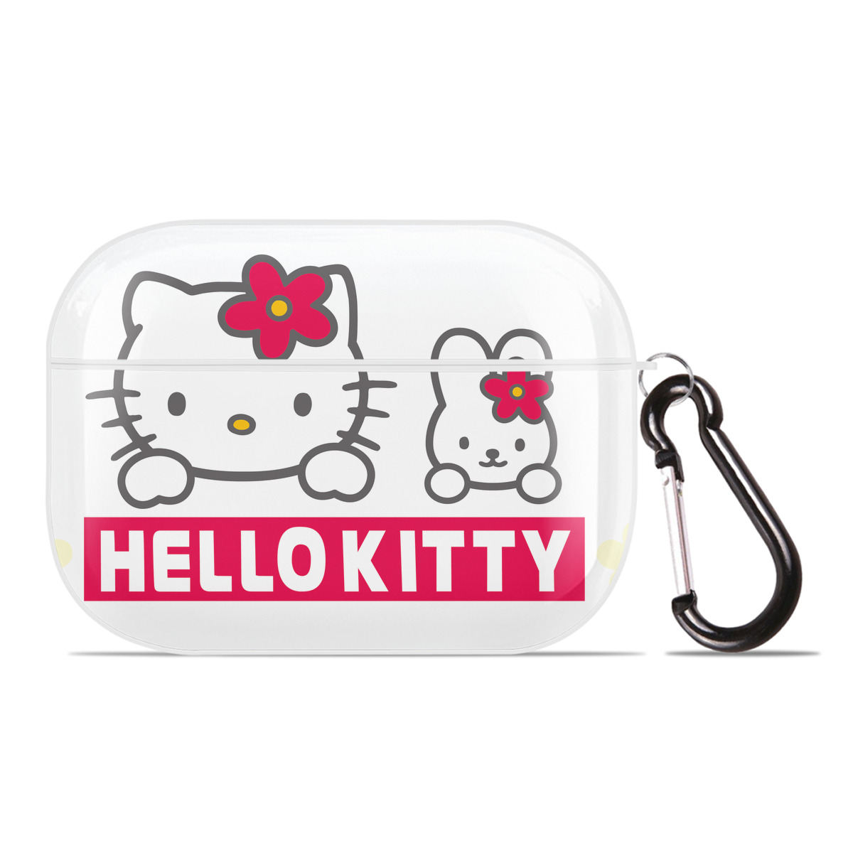 （画像用） Hello Kitty ハローキティ 【AirPods Pro用】ハードシェル保護ケース 耐衝撃・防指紋・カラビナ付き商品仕様