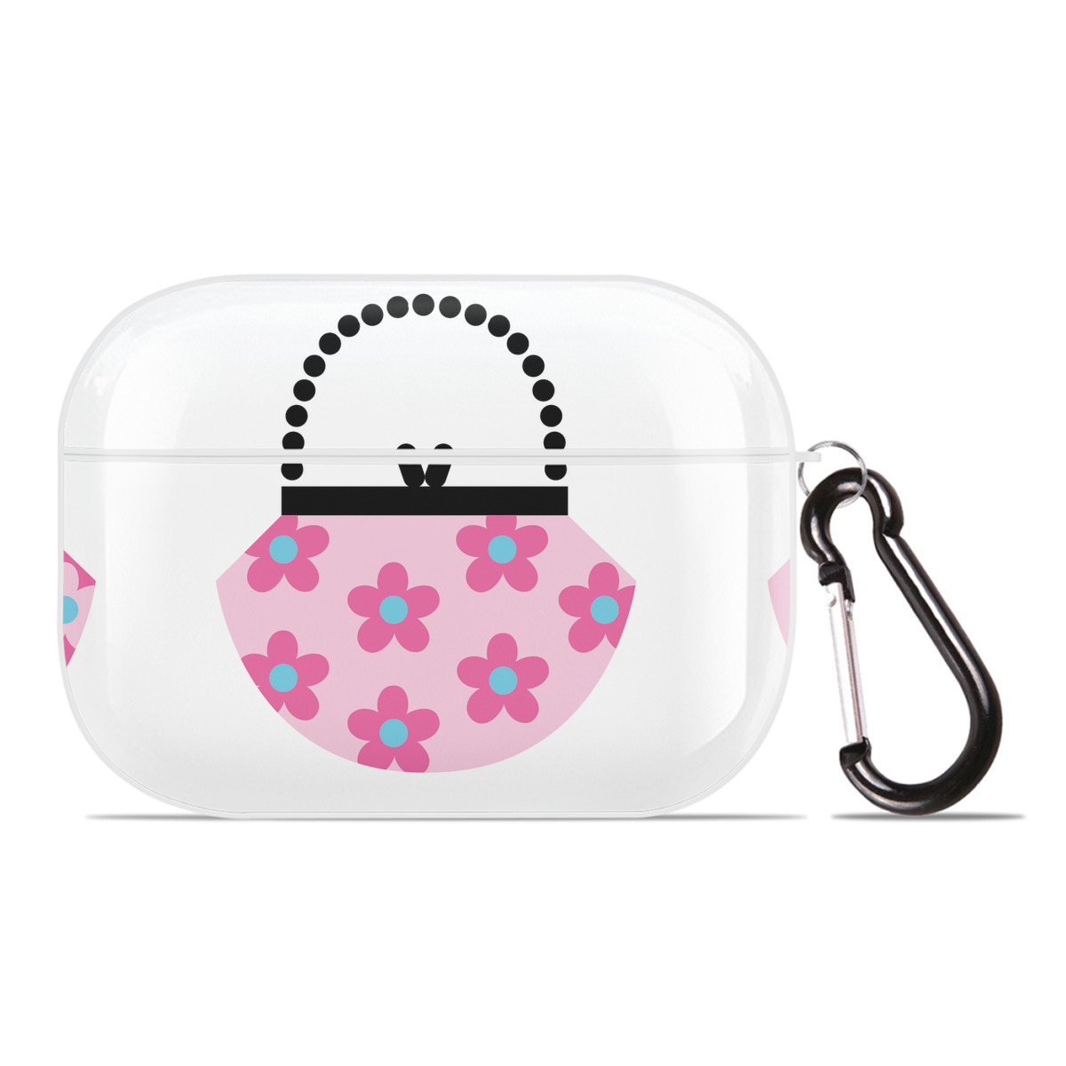 （画像用） Hello Kitty ハローキティ 【AirPods Pro用】ハードシェル保護ケース 耐衝撃・防指紋・カラビナ付き商品仕様
