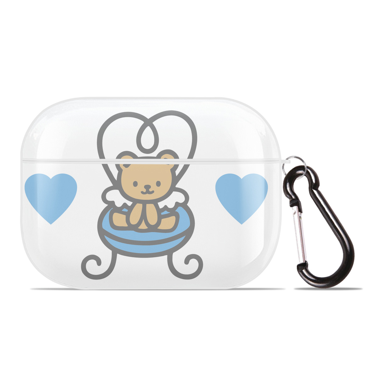 （画像用） Hello Kitty ハローキティ 【AirPods Pro用】ハードシェル保護ケース 耐衝撃・防指紋・カラビナ付き商品仕様