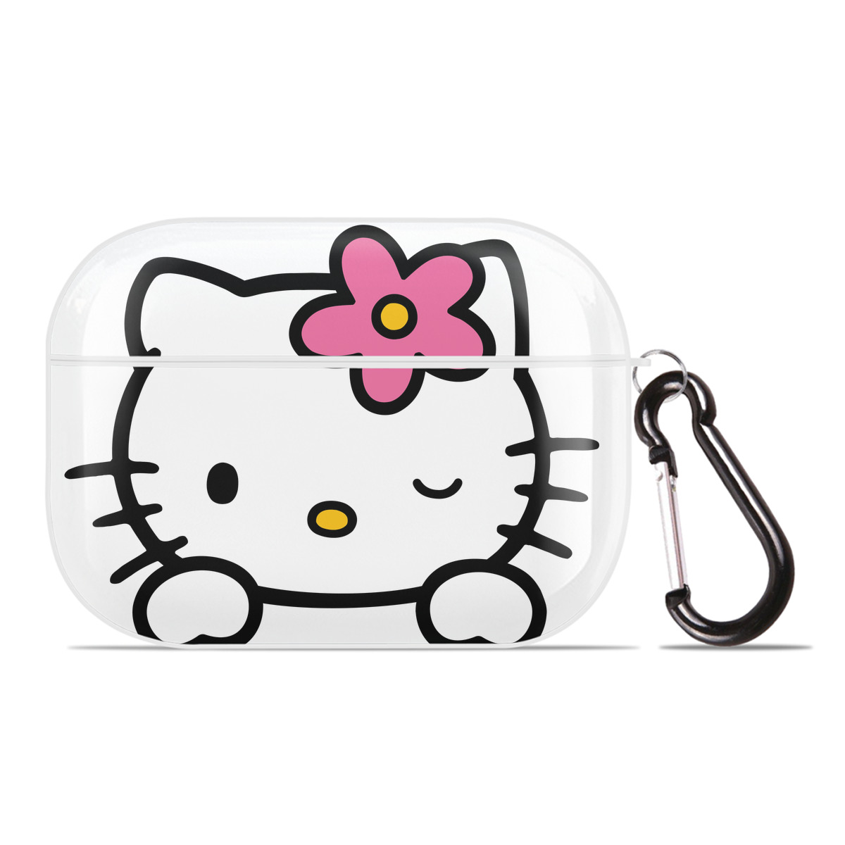 （画像用） Hello Kitty ハローキティ 【AirPods Pro用】ハードシェル保護ケース 耐衝撃・防指紋・カラビナ付き商品仕様