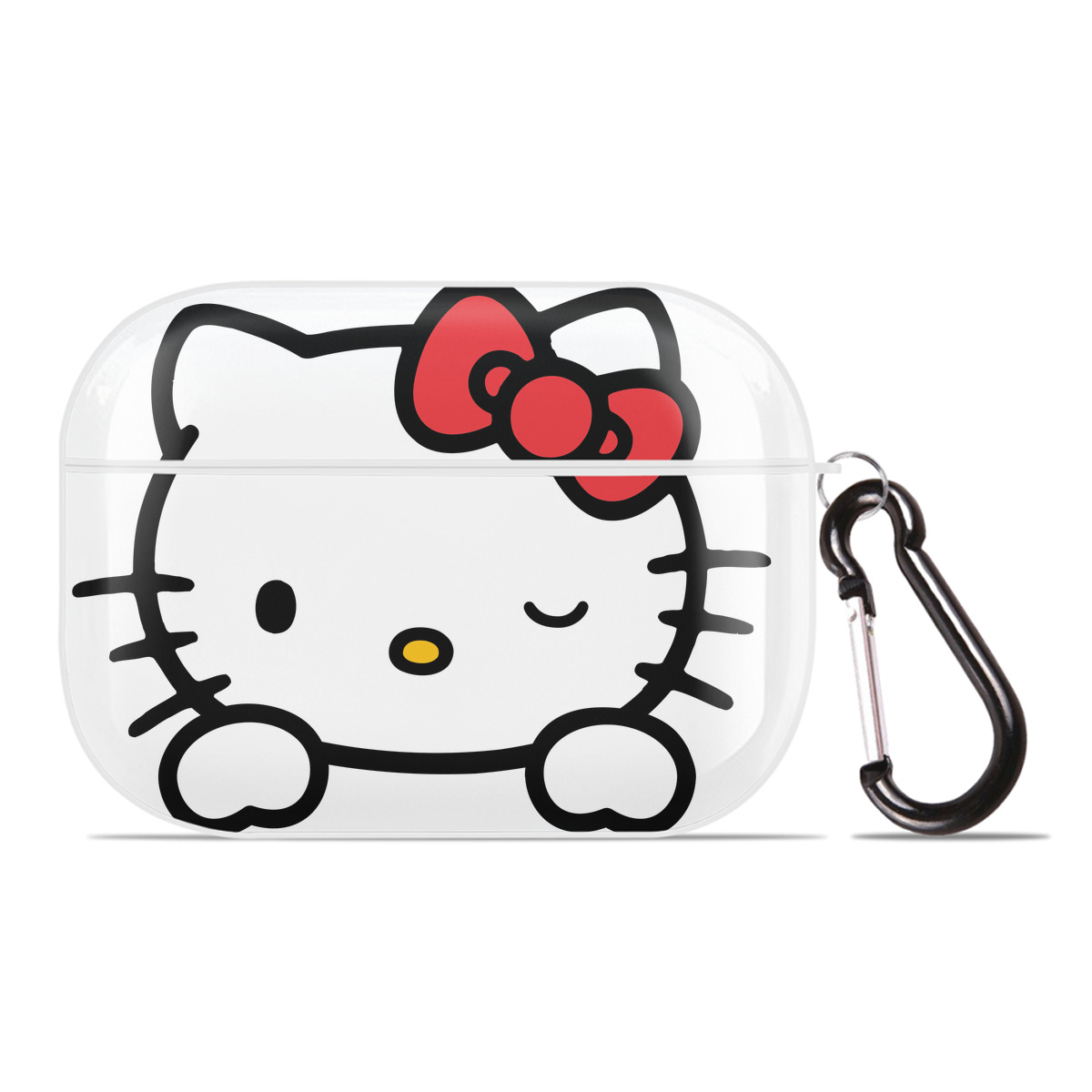 （画像用） Hello Kitty ハローキティ 【AirPods Pro用】ハードシェル保護ケース 耐衝撃・防指紋・カラビナ付き商品仕様