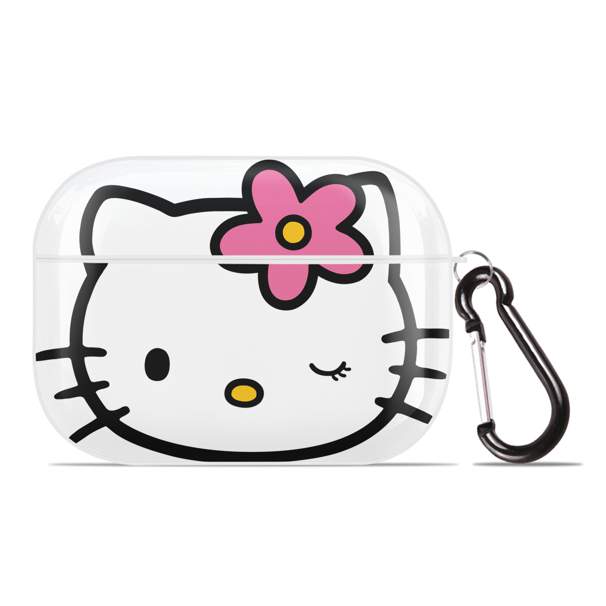 （画像用） Hello Kitty ハローキティ 【AirPods Pro用】ハードシェル保護ケース 耐衝撃・防指紋・カラビナ付き商品仕様
