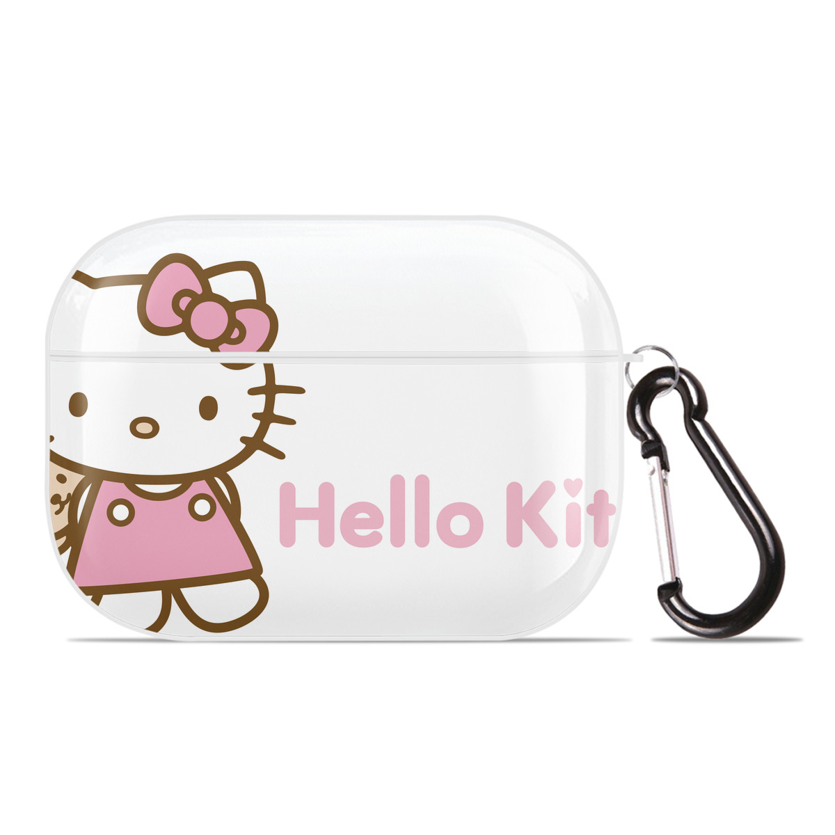 （画像用） Hello Kitty ハローキティ 【AirPods Pro用】ハードシェル保護ケース 耐衝撃・防指紋・カラビナ付き商品仕様