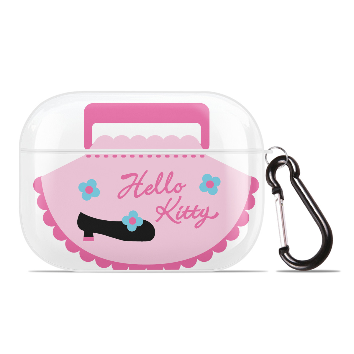（画像用） Hello Kitty ハローキティ 【AirPods Pro用】ハードシェル保護ケース 耐衝撃・防指紋・カラビナ付き商品仕様