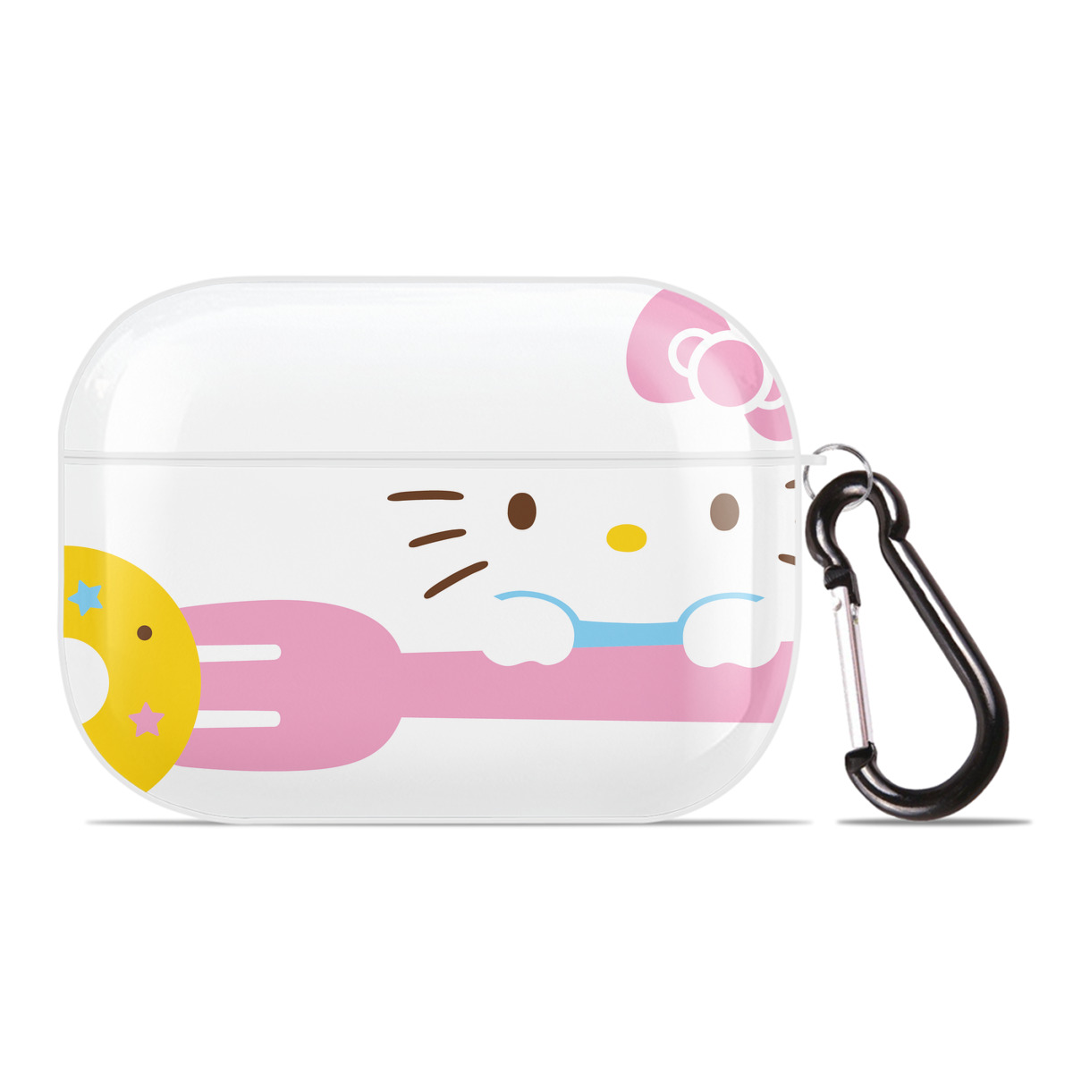（画像用） Hello Kitty ハローキティ 【AirPods Pro用】ハードシェル保護ケース 耐衝撃・防指紋・カラビナ付き商品仕様