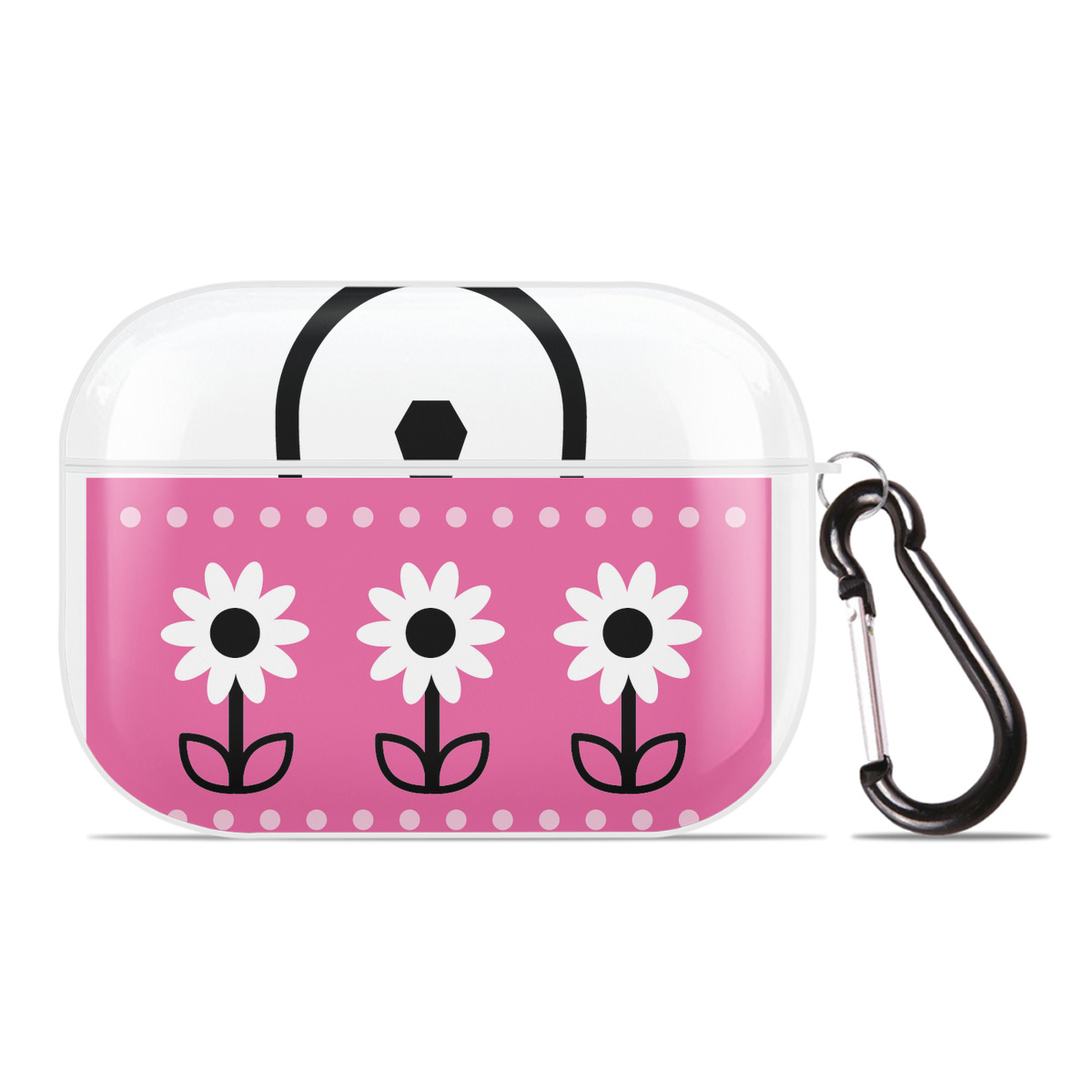 （画像用） Hello Kitty ハローキティ 【AirPods Pro用】ハードシェル保護ケース 耐衝撃・防指紋・カラビナ付き商品仕様