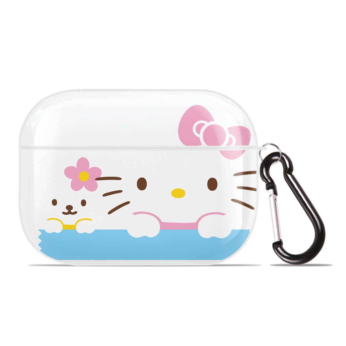 （画像用） Hello Kitty ハローキティ 【AirPods Pro用】ハードシェル保護ケース 耐衝撃・防指紋・カラビナ付き商品仕様