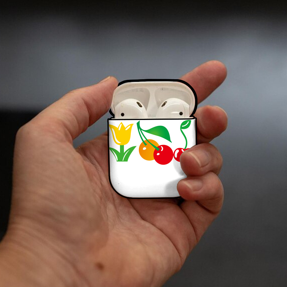 Hello Kitty ハローキティ AirPods 第2世代保護ケース ハードシェル ブラック 耐衝撃・防指紋・カラビナ付き