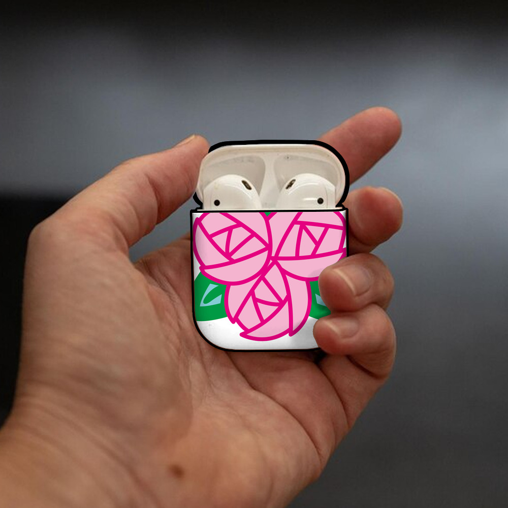 Hello Kitty ハローキティ AirPods 第2世代保護ケース ハードシェル ブラック 耐衝撃・防指紋・カラビナ付き