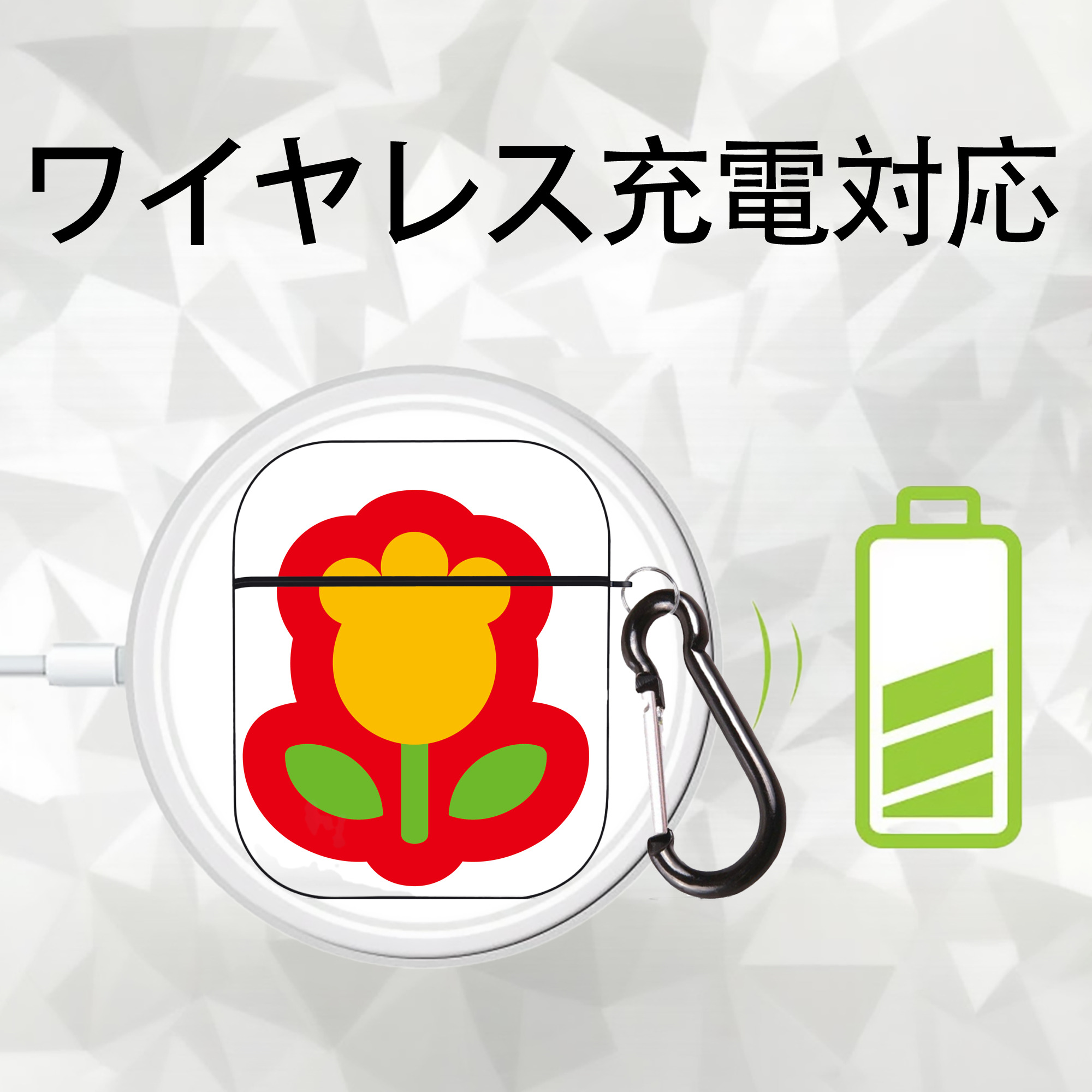 Hello Kitty ハローキティ AirPods 第2世代保護ケース ハードシェル ブラック 耐衝撃・防指紋・カラビナ付き