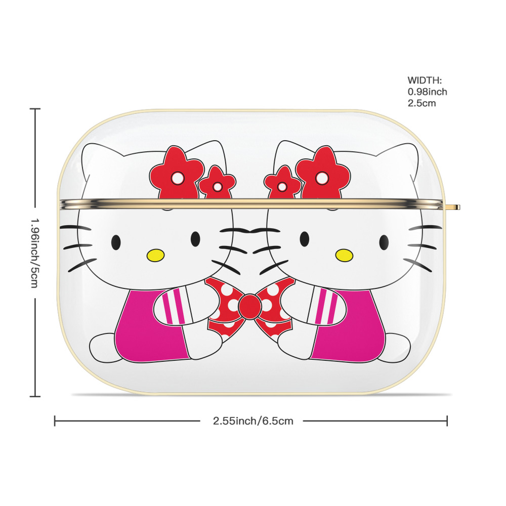 Hello Kitty ハローキティ 【AirPods Pro用】ハードシェル保護ケース｜耐衝撃・防指紋・カラビナ付き商品仕様