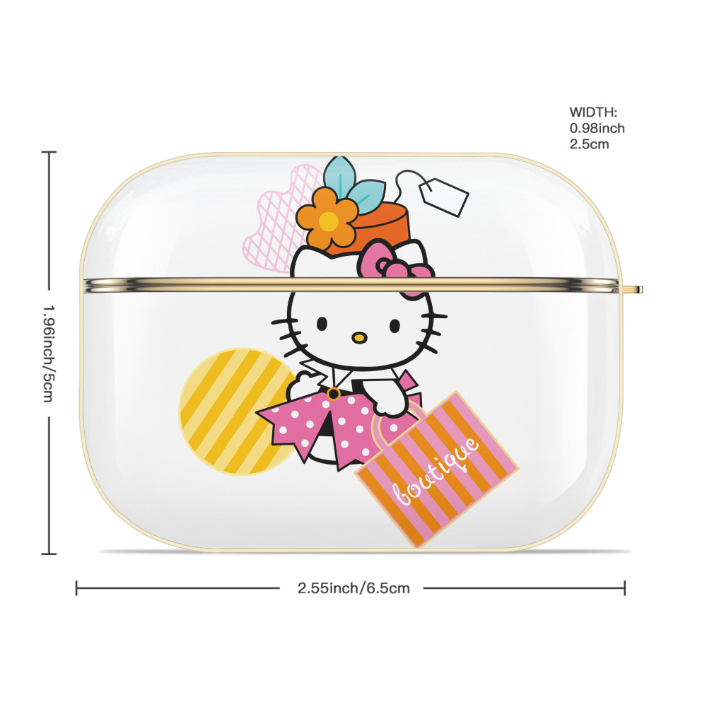Hello Kitty ハローキティ 【AirPods Pro用】ハードシェル保護ケース｜耐衝撃・防指紋・カラビナ付き商品仕様