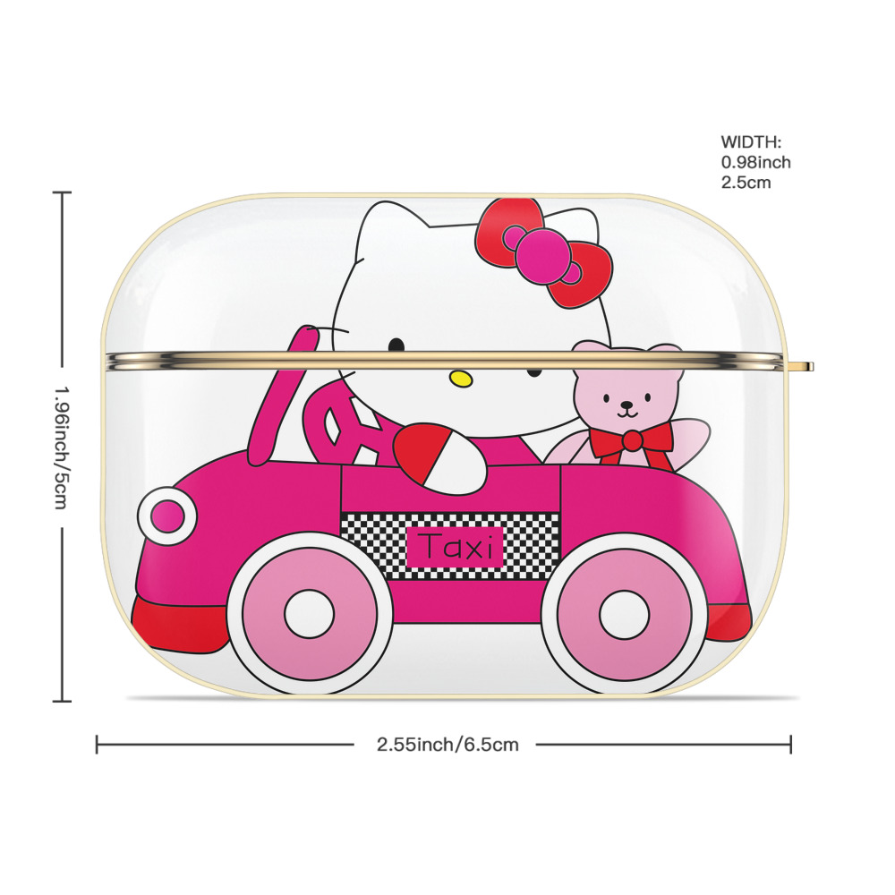 Hello Kitty ハローキティ 【AirPods Pro用】ハードシェル保護ケース｜耐衝撃・防指紋・カラビナ付き商品仕様