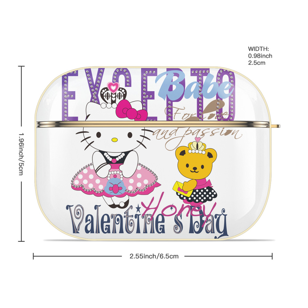 Hello Kitty ハローキティ 【AirPods Pro用】ハードシェル保護ケース｜耐衝撃・防指紋・カラビナ付き商品仕様