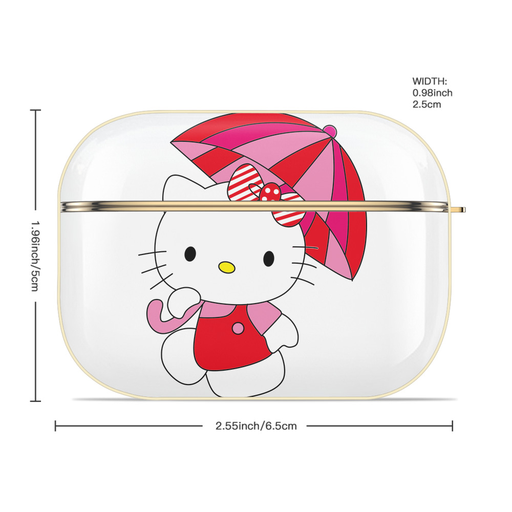 Hello Kitty ハローキティ 【AirPods Pro用】ハードシェル保護ケース｜耐衝撃・防指紋・カラビナ付き商品仕様