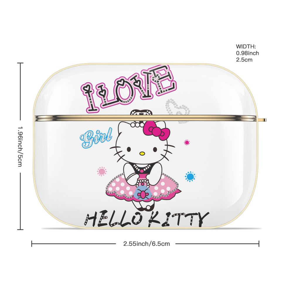 Hello Kitty ハローキティ 【AirPods Pro用】ハードシェル保護ケース｜耐衝撃・防指紋・カラビナ付き商品仕様
