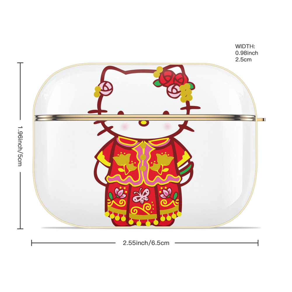 Hello Kitty ハローキティ 【AirPods Pro用】ハードシェル保護ケース｜耐衝撃・防指紋・カラビナ付き商品仕様