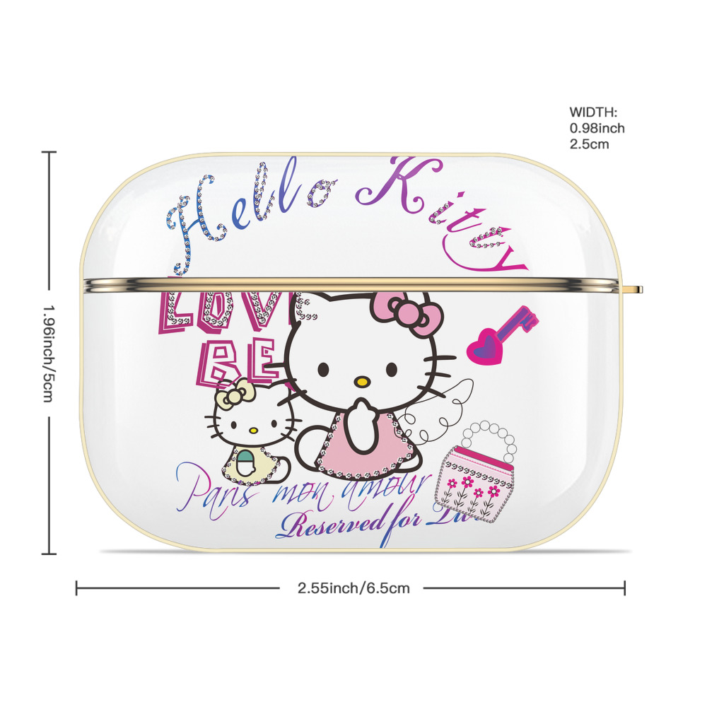 Hello Kitty ハローキティ 【AirPods Pro用】ハードシェル保護ケース｜耐衝撃・防指紋・カラビナ付き商品仕様