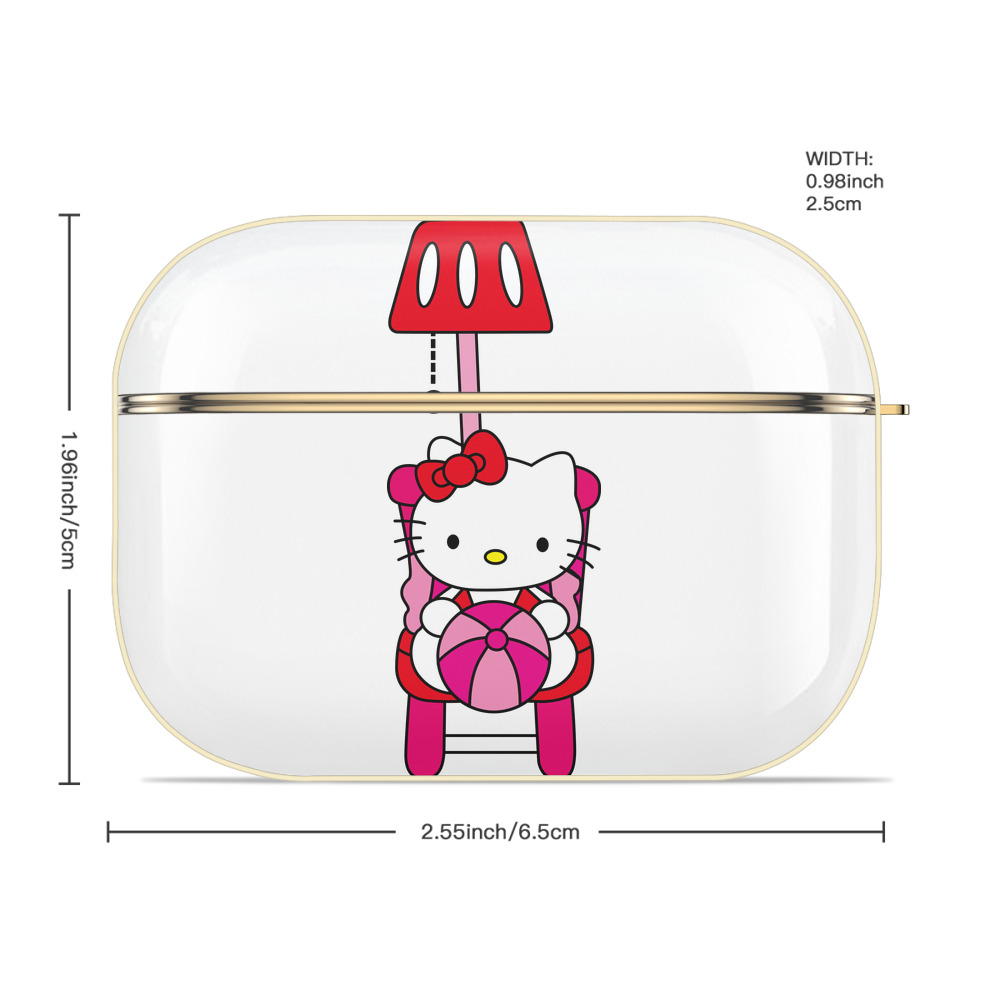 Hello Kitty ハローキティ 【AirPods Pro用】ハードシェル保護ケース｜耐衝撃・防指紋・カラビナ付き商品仕様