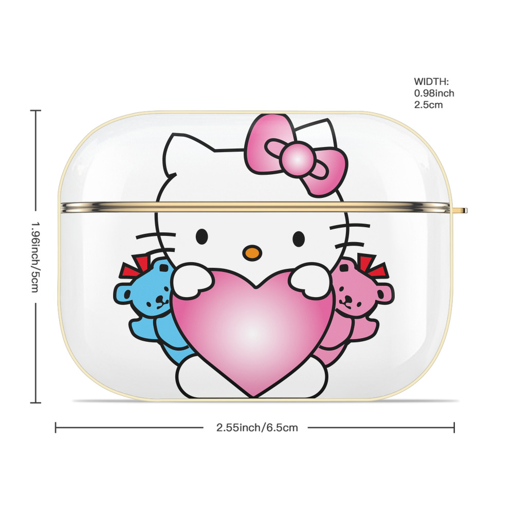 Hello Kitty ハローキティ 【AirPods Pro用】ハードシェル保護ケース｜耐衝撃・防指紋・カラビナ付き商品仕様