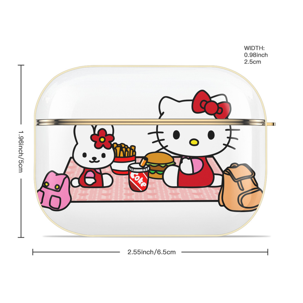 Hello Kitty ハローキティ 【AirPods Pro用】ハードシェル保護ケース｜耐衝撃・防指紋・カラビナ付き商品仕様