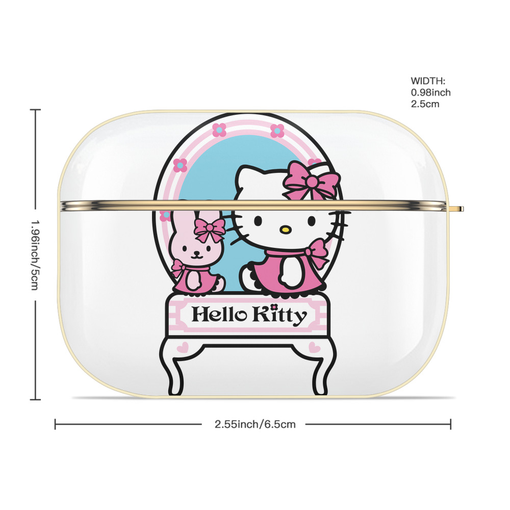 Hello Kitty ハローキティ 【AirPods Pro用】ハードシェル保護ケース｜耐衝撃・防指紋・カラビナ付き商品仕様