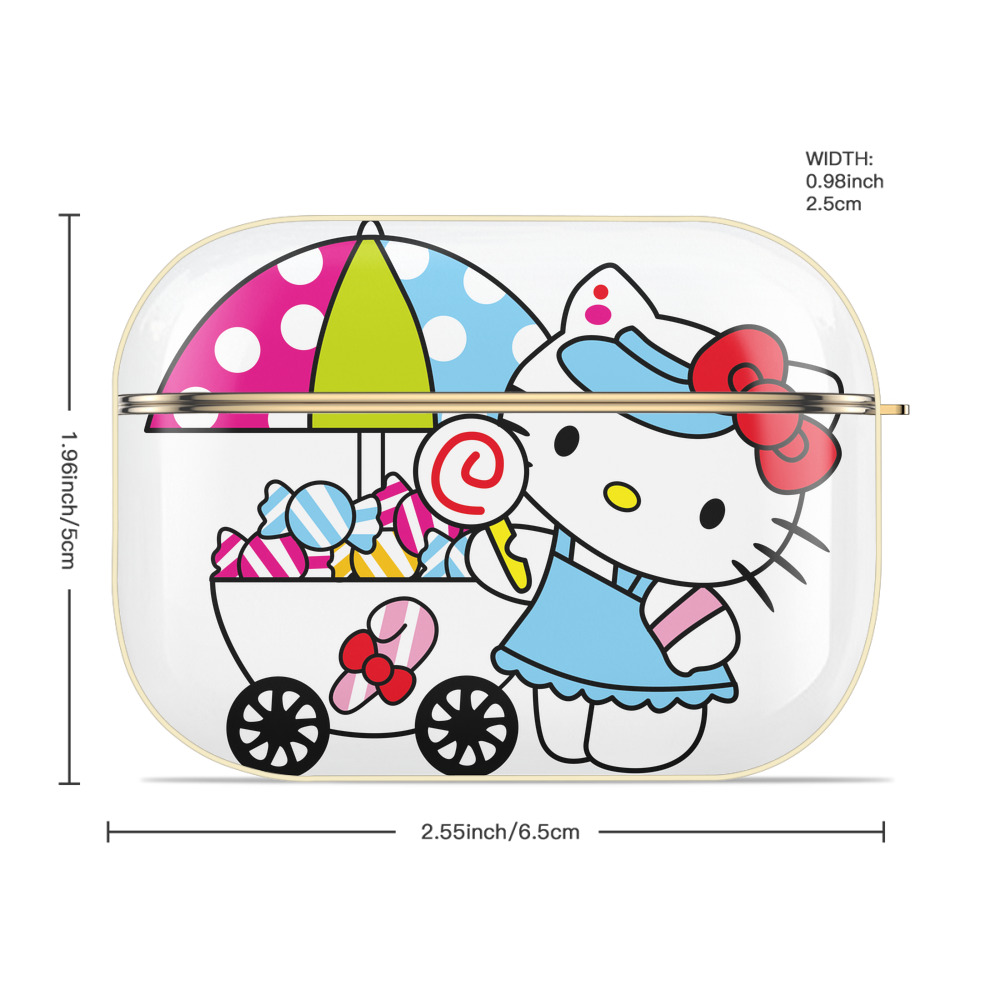 Hello Kitty ハローキティ 【AirPods Pro用】ハードシェル保護ケース｜耐衝撃・防指紋・カラビナ付き商品仕様
