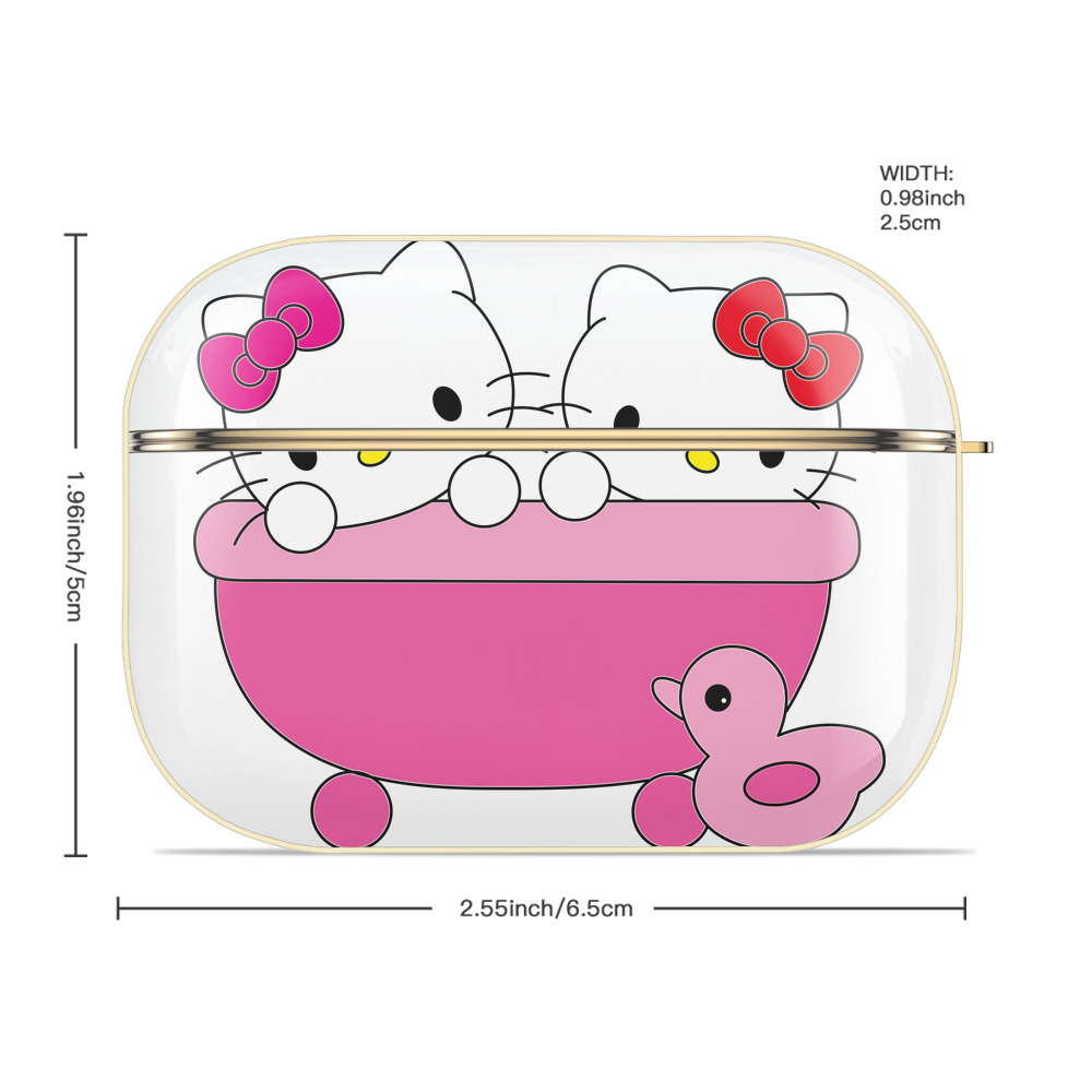 Hello Kitty ハローキティ 【AirPods Pro用】ハードシェル保護ケース｜耐衝撃・防指紋・カラビナ付き商品仕様