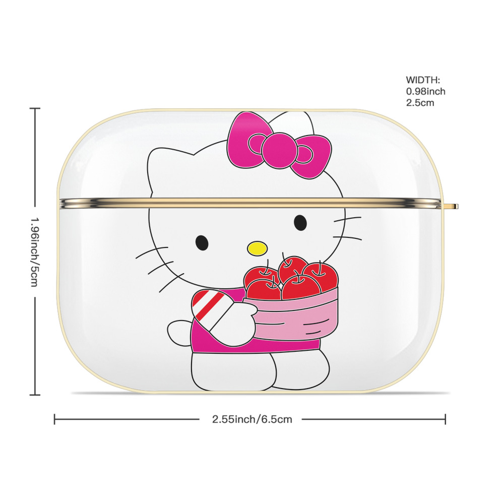 Hello Kitty ハローキティ 【AirPods Pro用】ハードシェル保護ケース｜耐衝撃・防指紋・カラビナ付き商品仕様