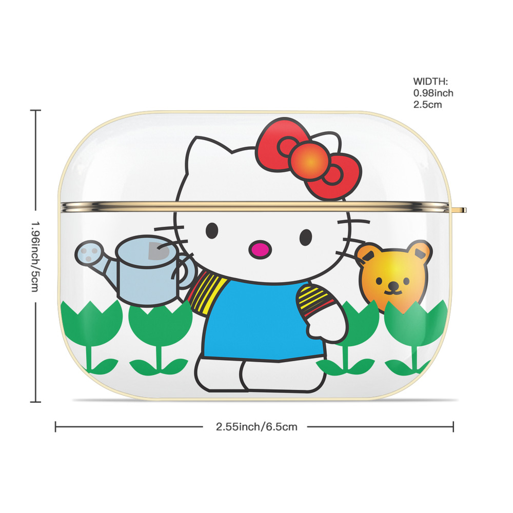 Hello Kitty ハローキティ 【AirPods Pro用】ハードシェル保護ケース｜耐衝撃・防指紋・カラビナ付き商品仕様