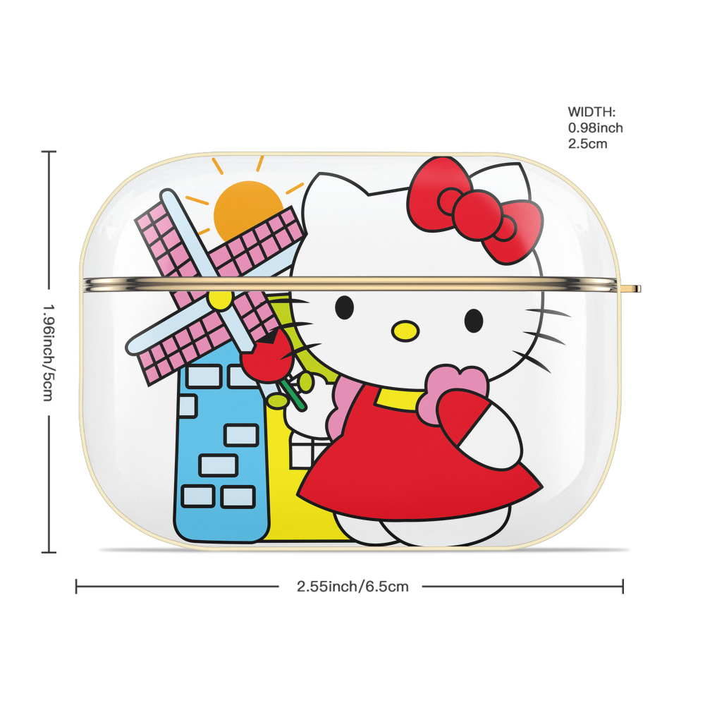 Hello Kitty ハローキティ 【AirPods Pro用】ハードシェル保護ケース｜耐衝撃・防指紋・カラビナ付き商品仕様