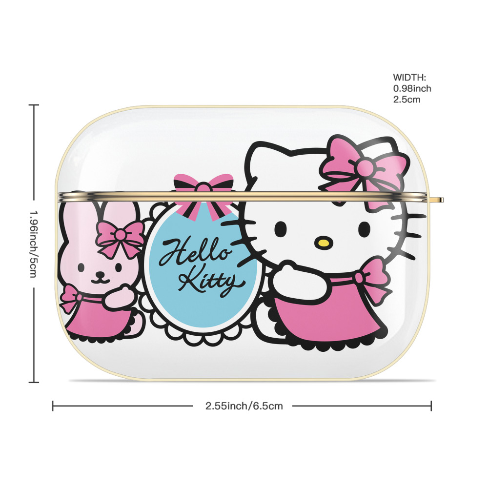 Hello Kitty ハローキティ 【AirPods Pro用】ハードシェル保護ケース｜耐衝撃・防指紋・カラビナ付き商品仕様