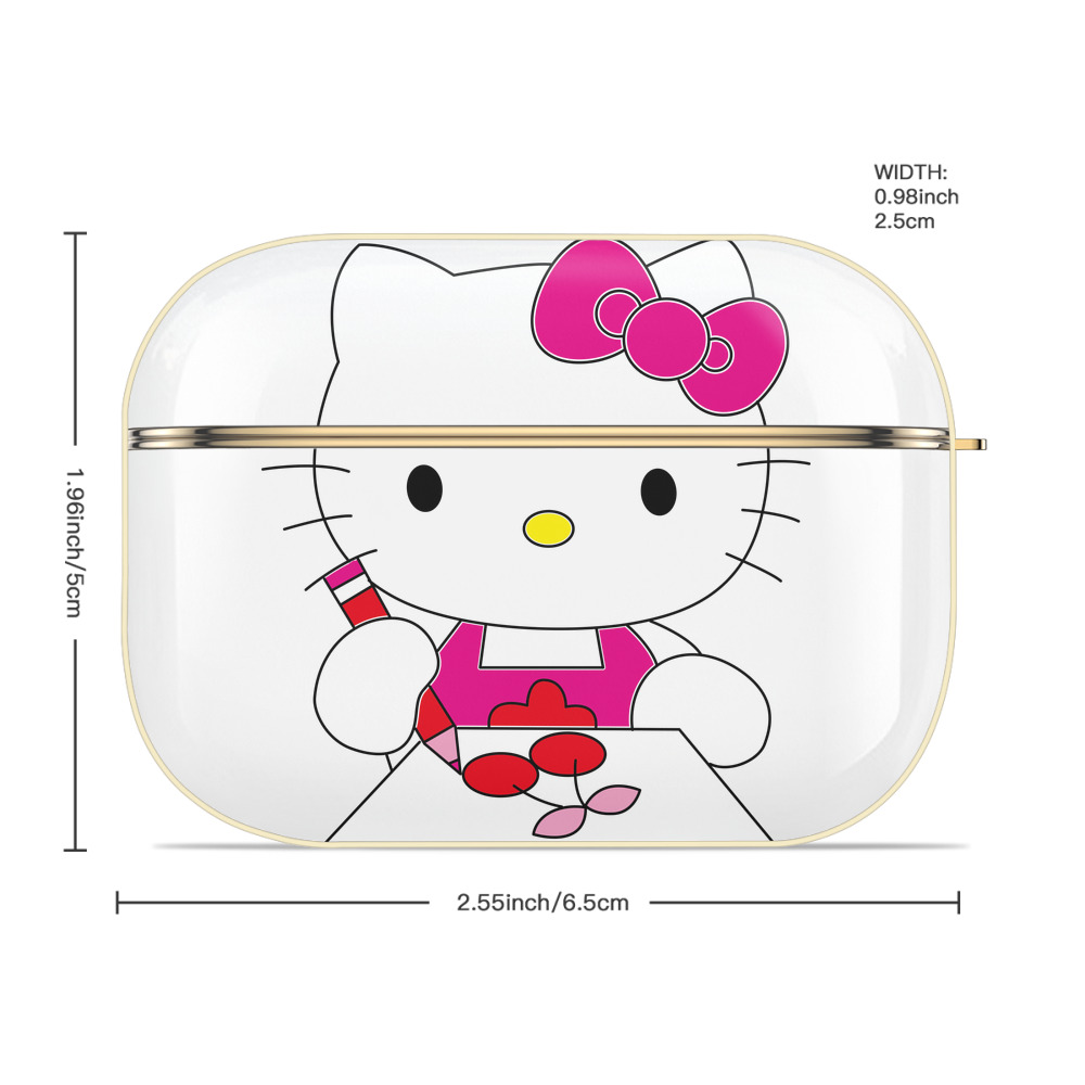 Hello Kitty ハローキティ 【AirPods Pro用】ハードシェル保護ケース｜耐衝撃・防指紋・カラビナ付き商品仕様