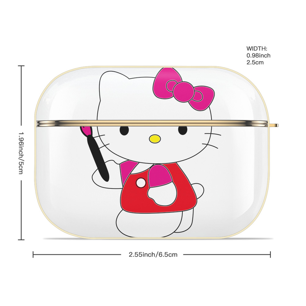 Hello Kitty ハローキティ 【AirPods Pro用】ハードシェル保護ケース｜耐衝撃・防指紋・カラビナ付き商品仕様