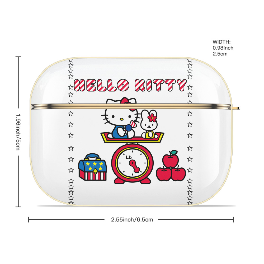 Hello Kitty ハローキティ 【AirPods Pro用】ハードシェル保護ケース｜耐衝撃・防指紋・カラビナ付き商品仕様