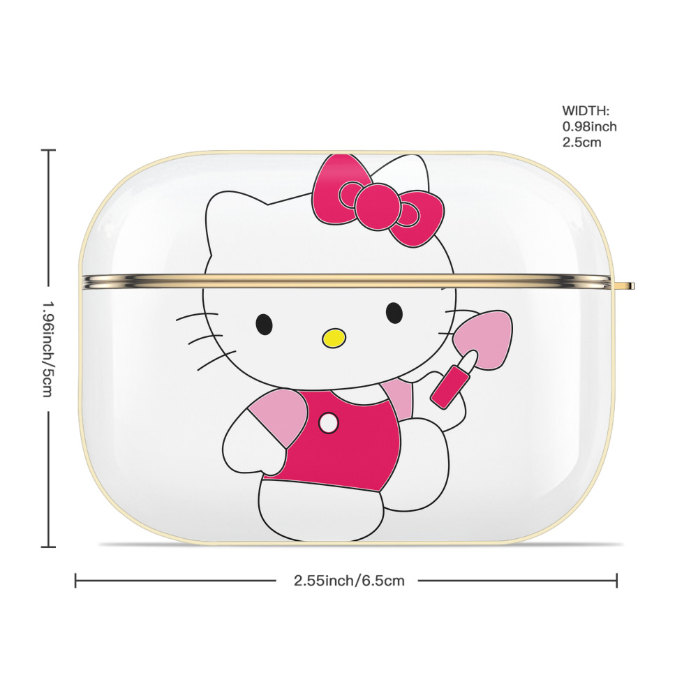 Hello Kitty ハローキティ 【AirPods Pro用】ハードシェル保護ケース｜耐衝撃・防指紋・カラビナ付き商品仕様