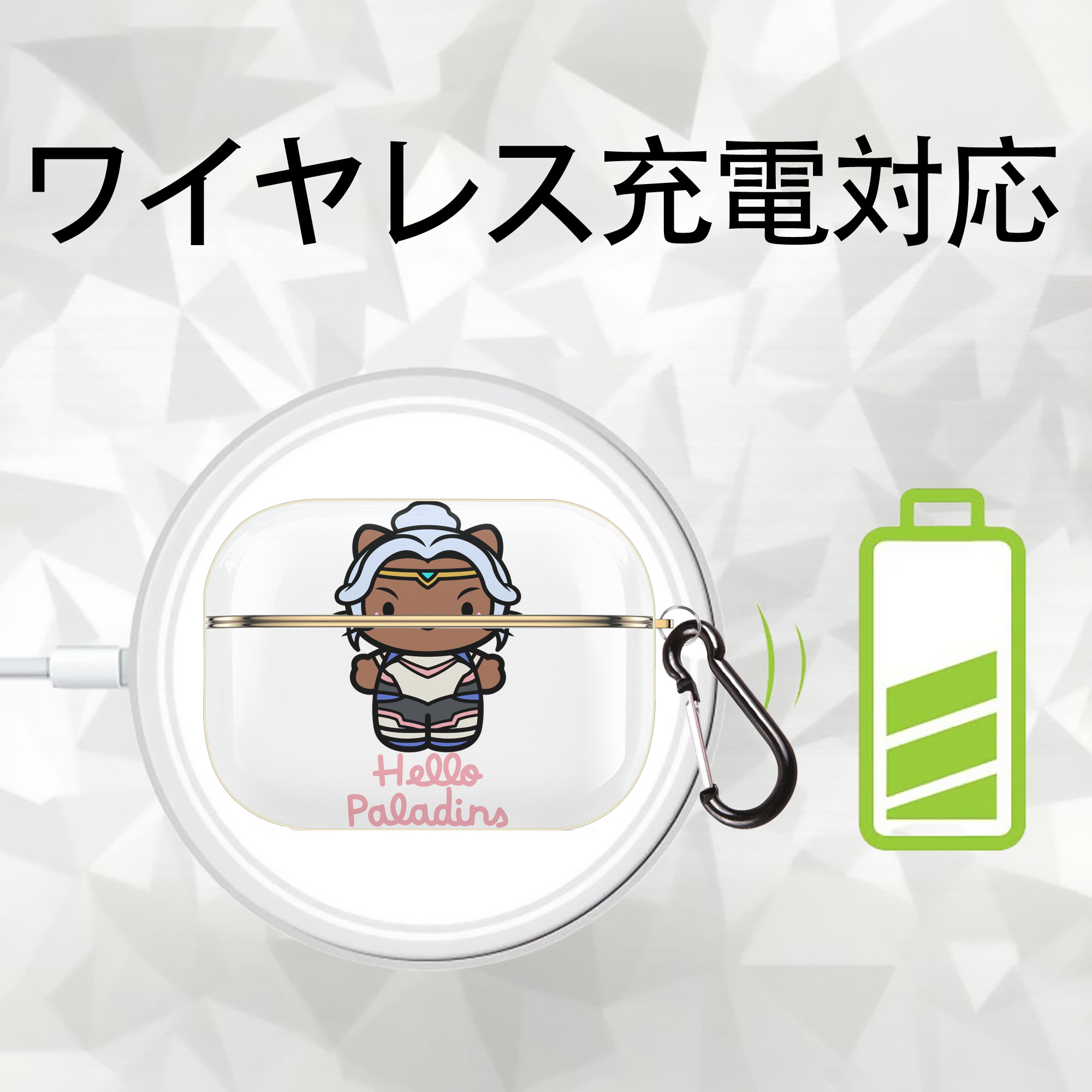 Hello Kitty ハローキティ 【AirPods Pro用】ハードシェル保護ケース｜耐衝撃・防指紋・カラビナ付き商品仕様