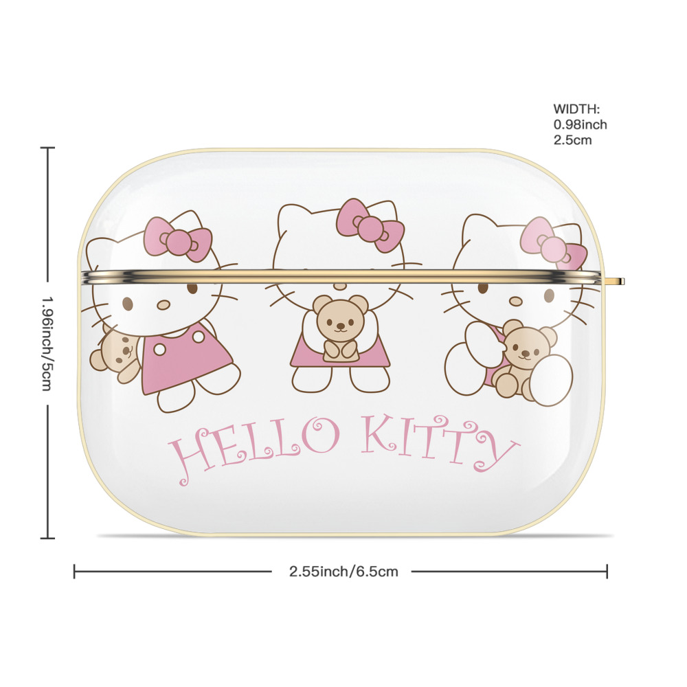 Hello Kitty ハローキティ 【AirPods Pro用】ハードシェル保護ケース｜耐衝撃・防指紋・カラビナ付き商品仕様