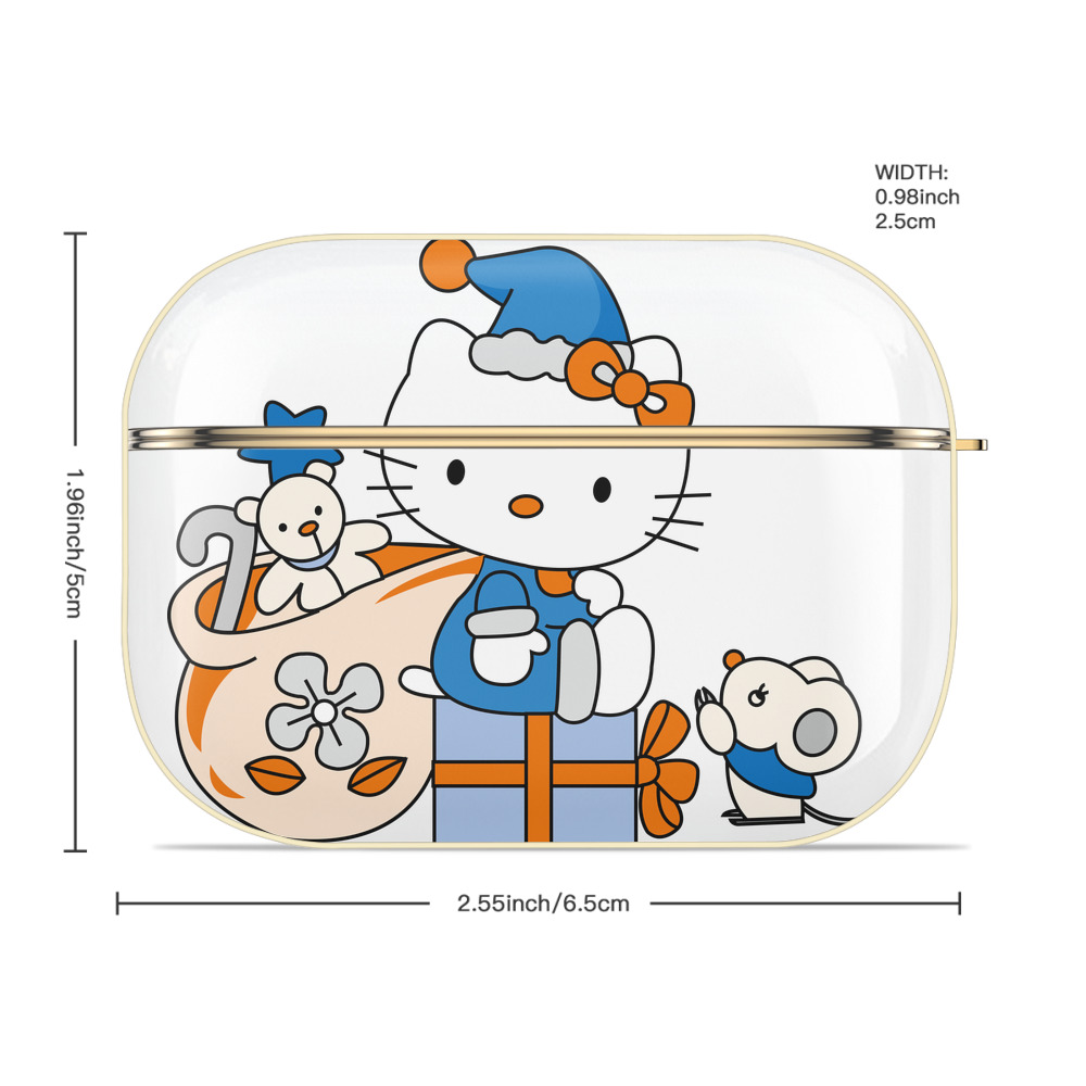 Hello Kitty ハローキティ 【AirPods Pro用】ハードシェル保護ケース｜耐衝撃・防指紋・カラビナ付き商品仕様