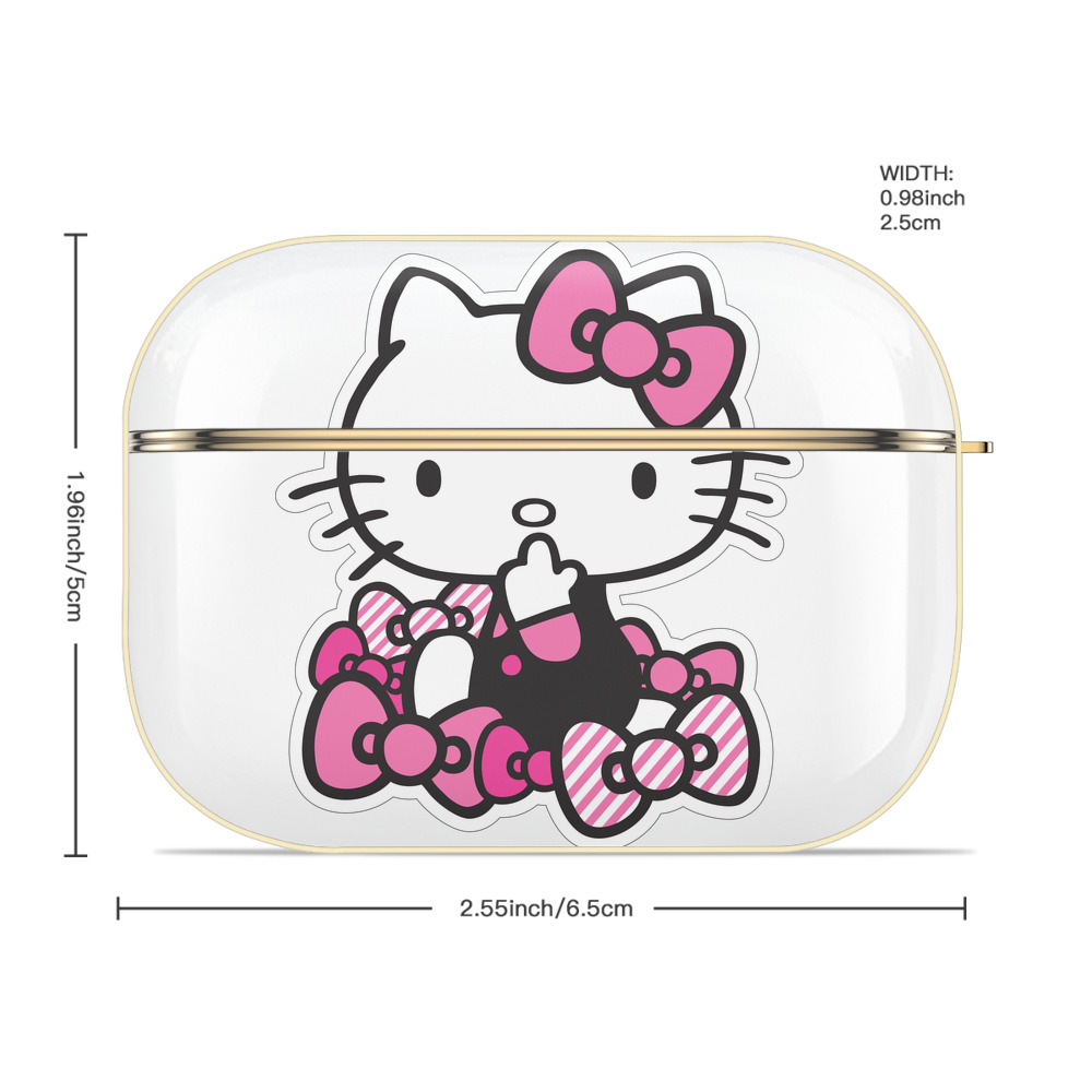 Hello Kitty ハローキティ 【AirPods Pro用】ハードシェル保護ケース｜耐衝撃・防指紋・カラビナ付き商品仕様