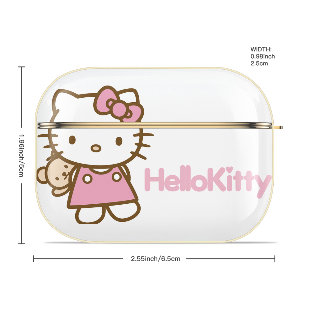 Hello Kitty ハローキティ 【AirPods Pro用】ハードシェル保護ケース｜耐衝撃・防指紋・カラビナ付き商品仕様