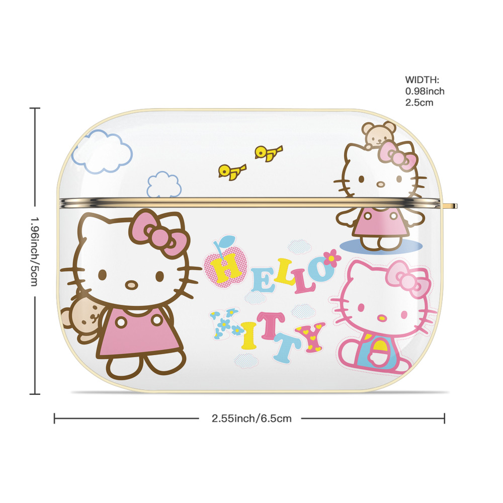 Hello Kitty ハローキティ 【AirPods Pro用】ハードシェル保護ケース｜耐衝撃・防指紋・カラビナ付き商品仕様