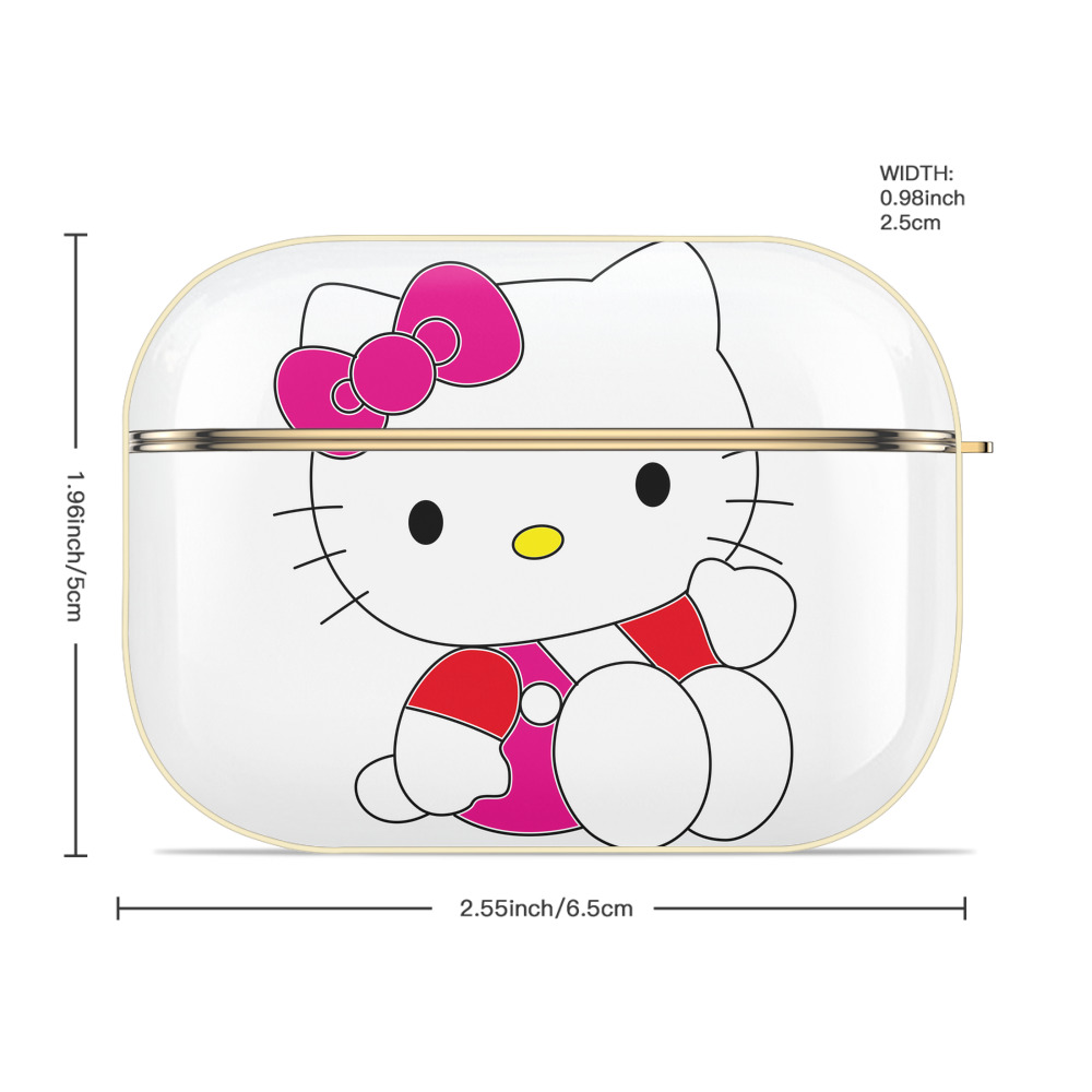 Hello Kitty ハローキティ 【AirPods Pro用】ハードシェル保護ケース｜耐衝撃・防指紋・カラビナ付き商品仕様