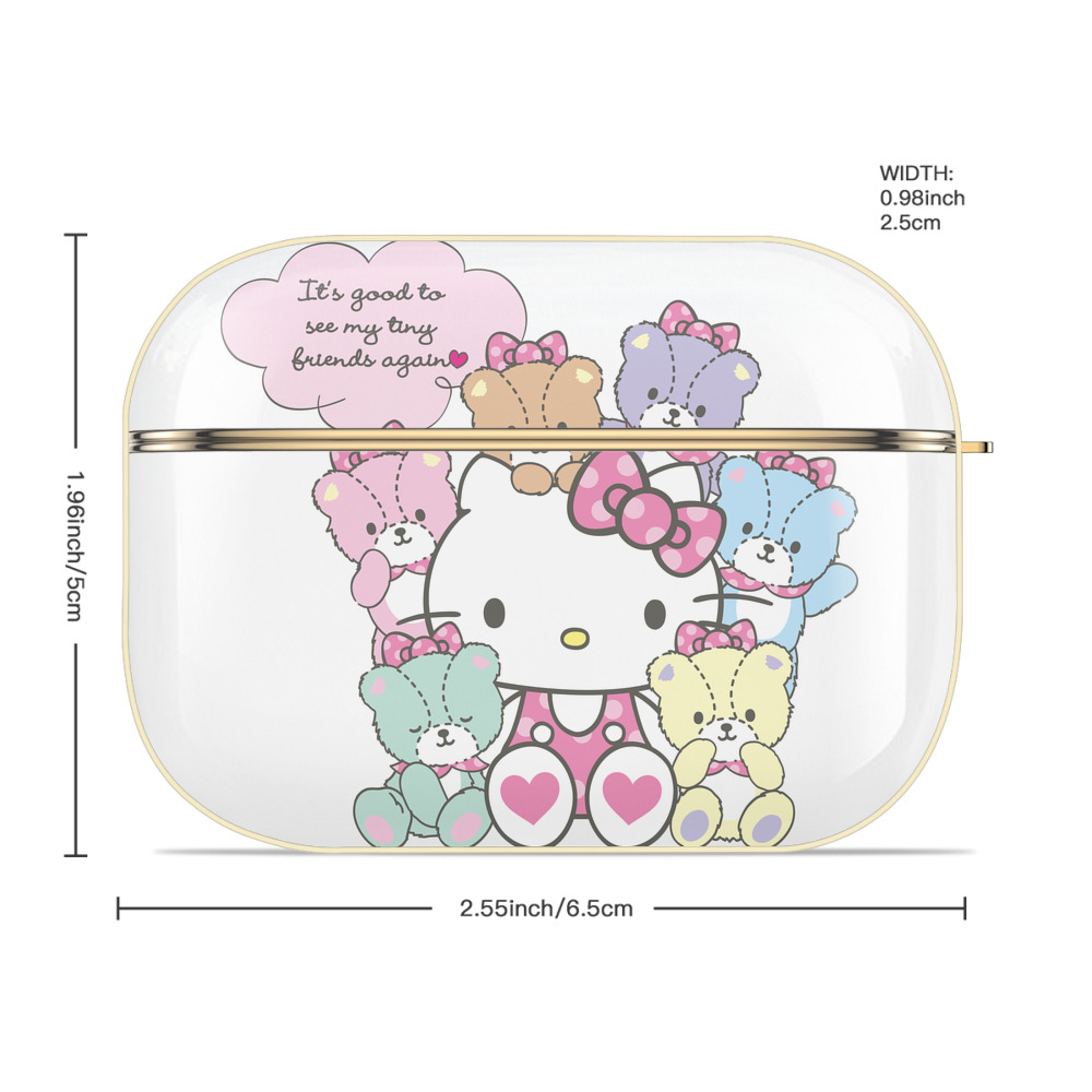 Hello Kitty ハローキティ 【AirPods Pro用】ハードシェル保護ケース｜耐衝撃・防指紋・カラビナ付き商品仕様