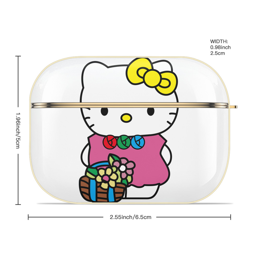 Hello Kitty ハローキティ 【AirPods Pro用】ハードシェル保護ケース｜耐衝撃・防指紋・カラビナ付き商品仕様