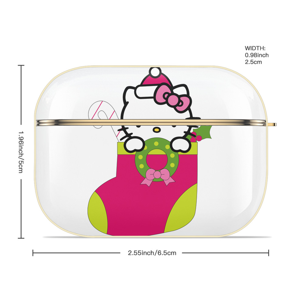 Hello Kitty ハローキティ 【AirPods Pro用】ハードシェル保護ケース｜耐衝撃・防指紋・カラビナ付き商品仕様